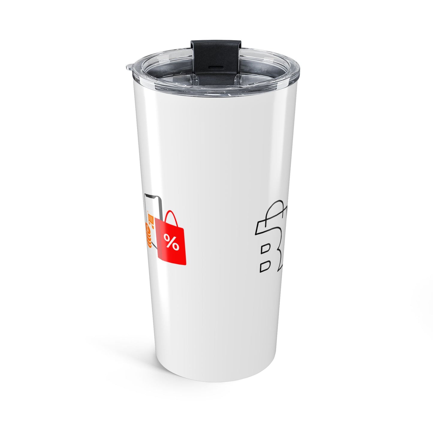 20oz Insulated Logo Tumbler — Minimal Retail Shopping Design