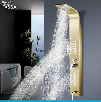 Smart Waterfall Shower Panel Set (Gold)